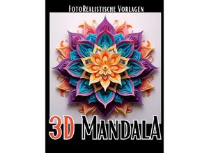 9783384042057 - 3D Mandala Malbuch Black & White - Lucy´s Schwarze Malbücher Kartoniert (TB)