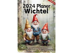 9783384056580 - 2024 Planer mit 30 Motivationssprüchen Monatskalender Tischkalender Jahresplaner mit Zitaten Wichtel-Baby Kinder Wichtelgeschenkidee Geschenk Weihnachten Wichtelzeit Neujahr Nikolaus - Millie Meik Kartoniert (TB)