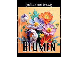 9783384059604 - 3D Blumen Malbuch Black & White - Lucy´s Schwarze Malbücher Kartoniert (TB)