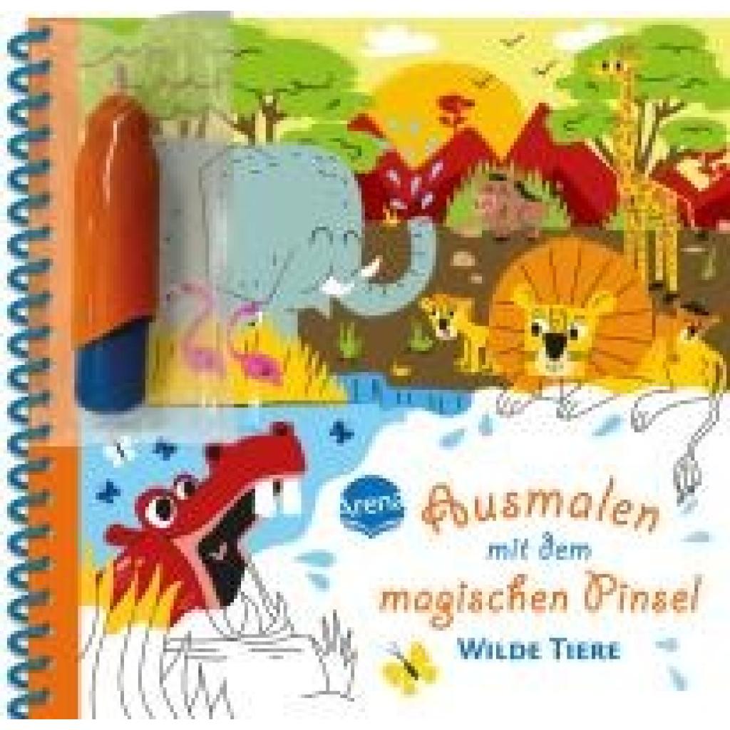 9783401720371 - Ausmalen mit dem magischen Pinsel Wilde Tiere