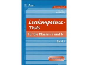 9783403041580 - Lesekompetenz-Tests für die Klassen 5 und 6Bd1 - Peter Kühn Pierre Reding Geheftet