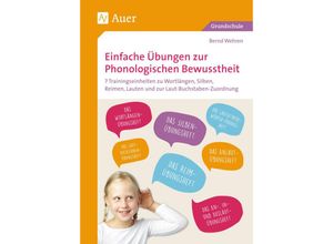 9783403072898 - Einfache Übungen zur Phonologischen Bewusstheit - Bernd Wehren Geheftet