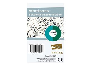 9783403104728 - Das LRS-Programm für die Regelschule (GS)   Wortkarten Schwierige lautgetreue Wörter - Level 11+12 (Kartenspiel) - Kristina Poncin