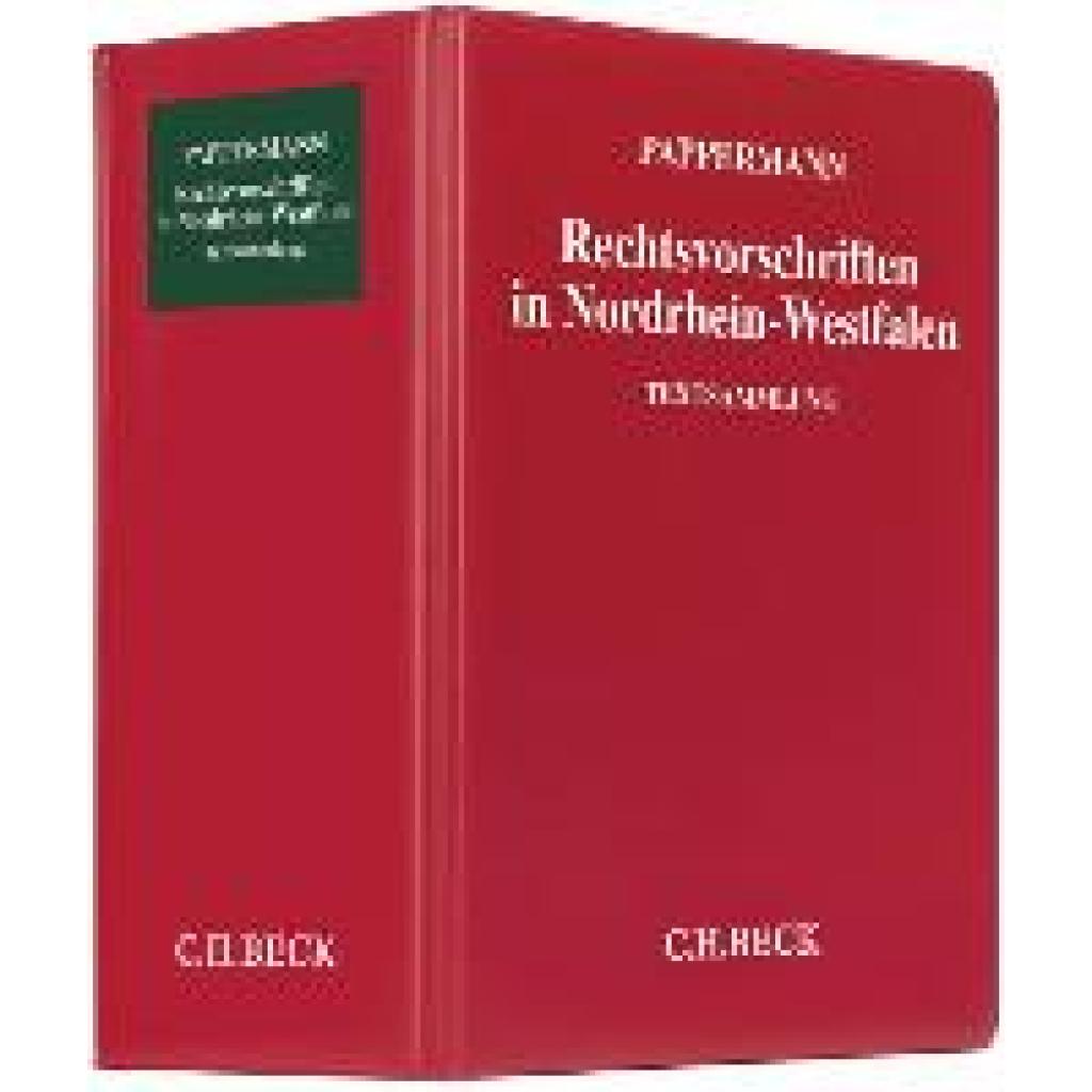 9783406500633 - Rechtsvorschriften in Nordrhein-Westfalen (ohne Fortsetzungsnotierung) inkl 107 Ergänzungslieferung