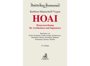 9783406719783 - Honorarordnung für Architekten und Ingenieure (HOAI) - Hermann Korbion Jack Mantscheff Klaus Vygen Leinen