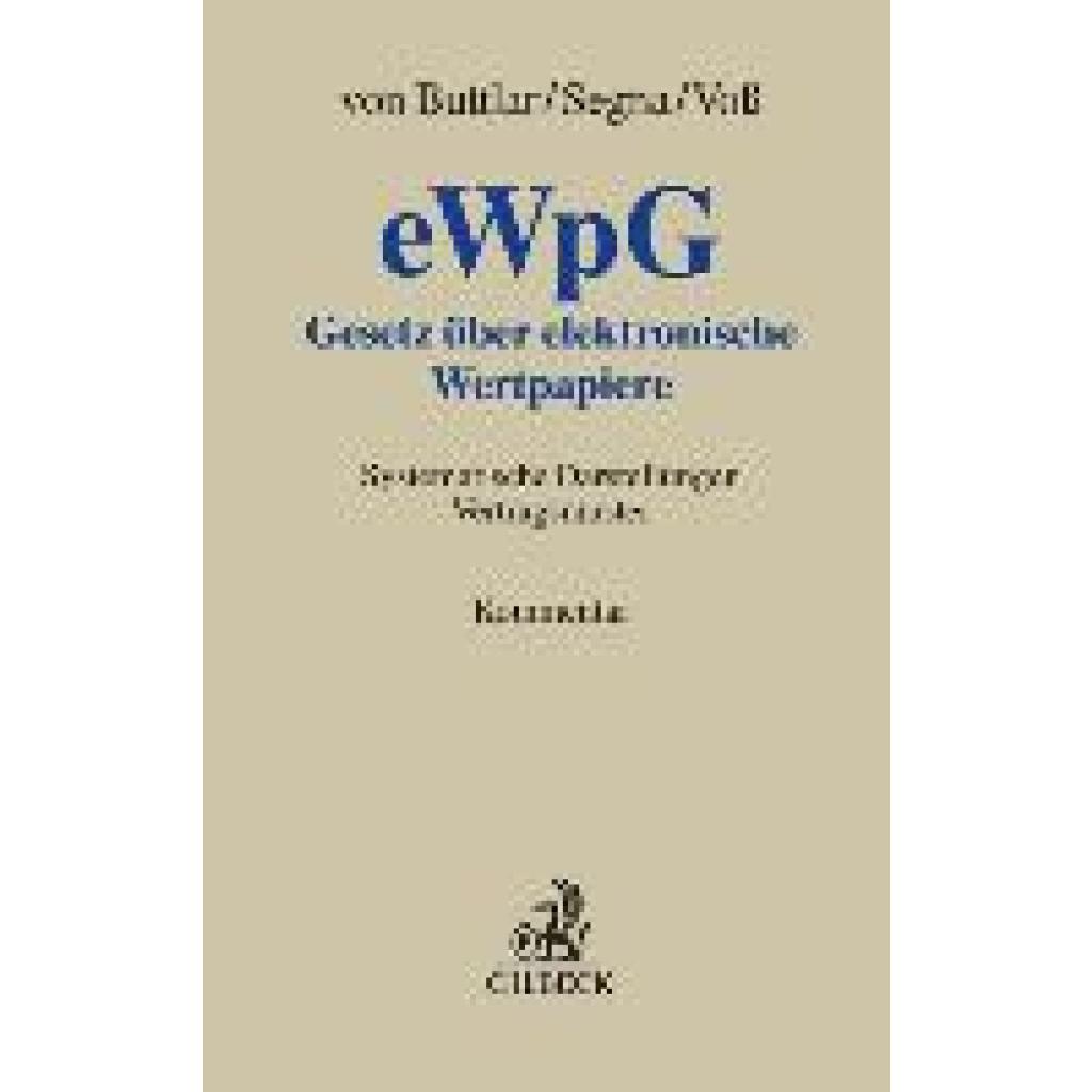 9783406770029 - Gesetz über elektronische Wertpapiere - eWpG