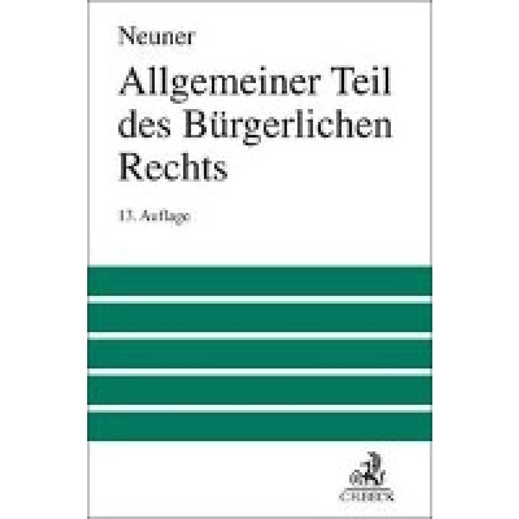 9783406793677 - Neuner Jörg Allgemeiner Teil des Bürgerlichen Rechts