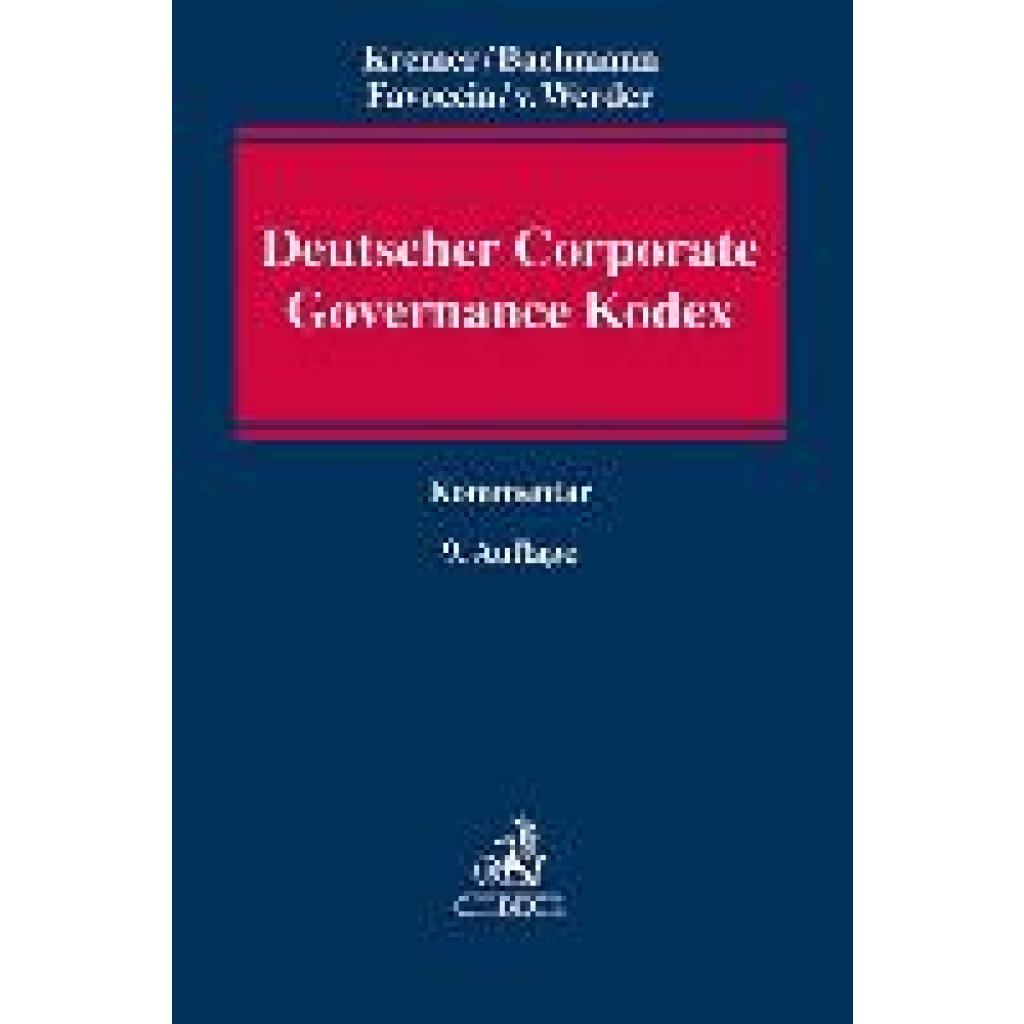 9783406796470 - Kremer Thomas Deutscher Corporate Governance Kodex