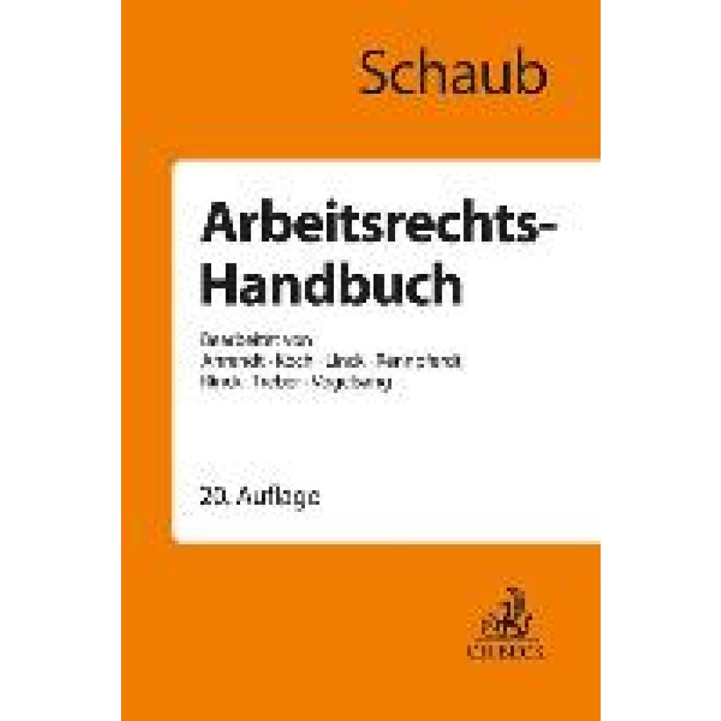 9783406799624 - Schaub Günter Arbeitsrechts-Handbuch