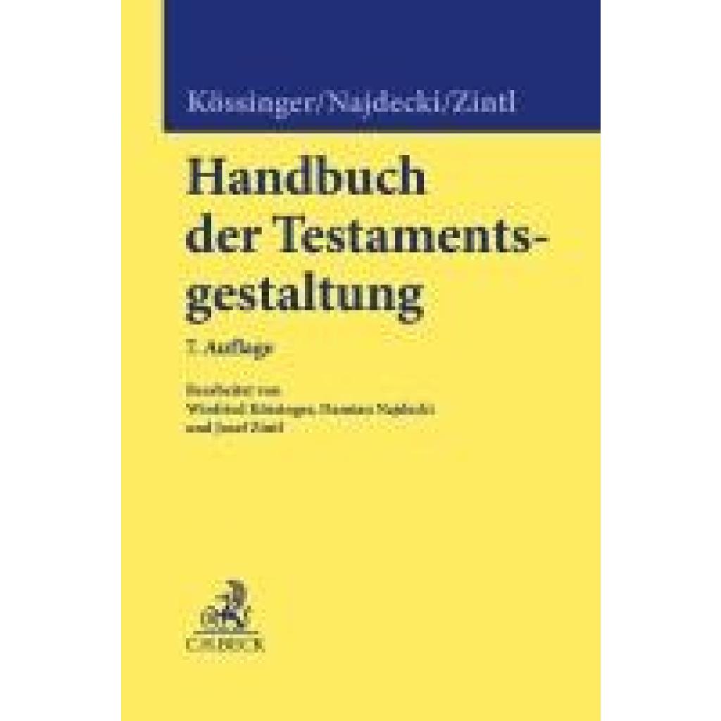 9783406809491 - Nieder Heinrich Handbuch der Testamentsgestaltung