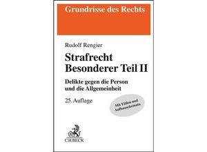 9783406810695 - Strafrecht Besonderer Teil II - Rudolf Rengier Kartoniert (TB)