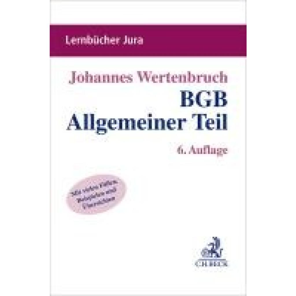 9783406811708 - Wertenbruch Johannes BGB Allgemeiner Teil