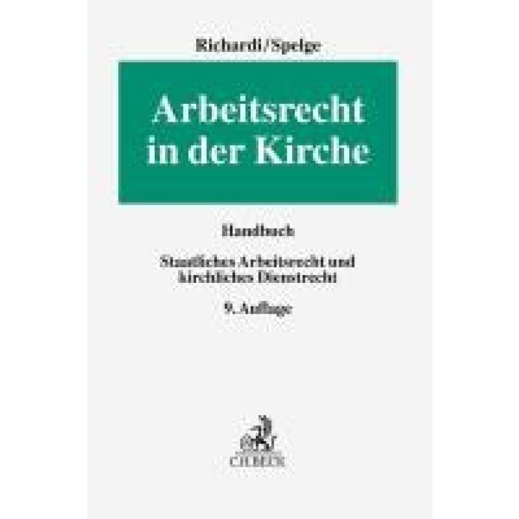 9783406821066 - Richardi Reinhard Arbeitsrecht in der Kirche