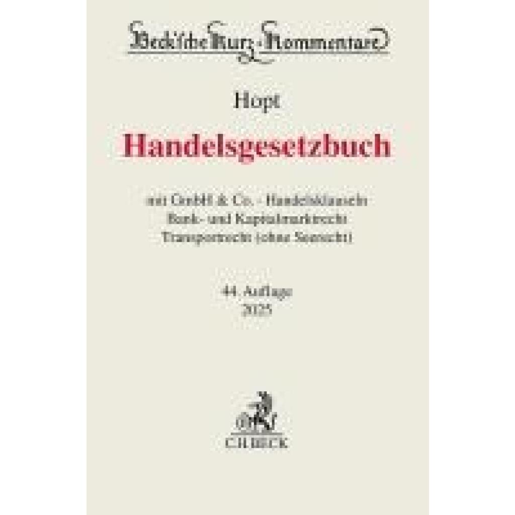 9783406822193 - Hopt Klaus J Handelsgesetzbuch HGB