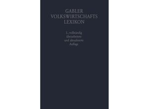 9783409991834 - Gabler Volkswirtschafts Lexikon - Verlag Dr Th Gabler GmbH Kartoniert (TB)