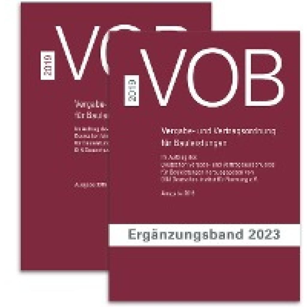 9783410317036 - Paket VOB Gesamtausgabe 2019 + VOB Ergänzungsband 2023