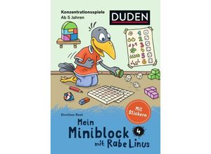 9783411757541 - Mein Lern- und Spaßblock mit Rabe Linus   Mein Miniblock mit Rabe Linus - Konzentrationsspiele - Dorothee Raab Kartoniert (TB)