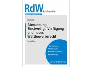 9783415075207 - Abmahnung Einstweilige Verfügung und neues Wettbewerbsrecht - Jürgen Niebling Gebunden