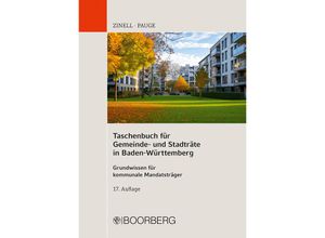 9783415075528 - Taschenbuch für Gemeinde- und Stadträte in Baden-Württemberg - Herbert O Zinell Luisa Pauge Gebunden