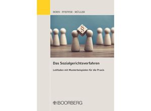 9783415075702 - Das Sozialgerichtsverfahren - Robert Horn Julia Pfeffer Henning Müller Gebunden