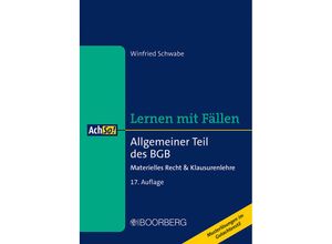 9783415075863 - Allgemeiner Teil des BGB - Winfried Schwabe Gebunden