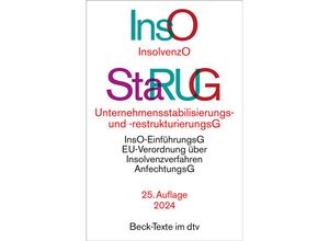 9783423532006 - Insolvenzordnung   Unternehmensstabilisierungs- und -restrukturierungsgesetz Taschenbuch