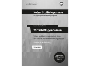 9783427151661 - Holzer Stofftelegramme Baden-Württemberg - Wirtschaftsgymnasium - Thomas Paaß Christian Seifritz Markus Bauder Volker Holzer Kartoniert (TB)