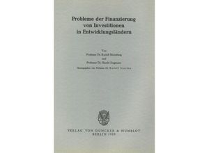 9783428010097 - Probleme der Finanzierung von Investitionen in Entwicklungsländern Kartoniert (TB)