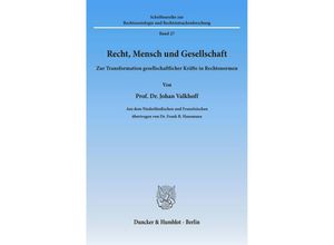 9783428027705 - Recht Mensch und Gesellschaft - Johan Valkhoff Kartoniert (TB)