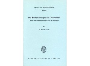 9783428037834 - Das Sondervermögen der Gesamthand - Bernd Hennecke Kartoniert (TB)