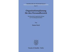 9783428042517 - Organisationsplanung für den Personalbereich - Rainer Koch Kartoniert (TB)