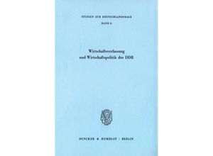 9783428056415 - Wirtschaftsverfassung und Wirtschaftspolitik der DDR Kartoniert (TB)