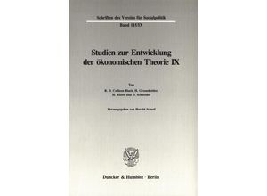 9783428069866 - Schriften des Vereins für Socialpolitik   115 IX   Untersuchungen zu Quesnay Stein Jevons und zur allgemeinen Gleichgewichtstheorie Kartoniert (TB)