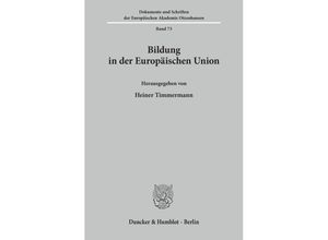 9783428082414 - Bildung in der Europäischen Union Kartoniert (TB)