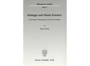 9783428090822 - Heidegger und Meister Eckehart - Holger Helting Kartoniert (TB)