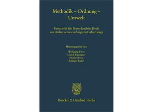 9783428140398 - Methodik - Ordnung - Umwelt Gebunden