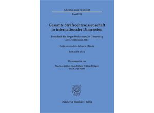 9783428156740 - Gesamte Strafrechtswissenschaft in internationaler Dimension in 2 Bdn Gebunden