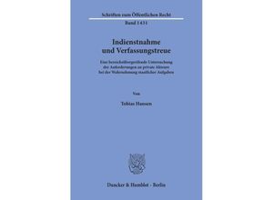 9783428159703 - Indienstnahme und Verfassungstreue - Tobias Hansen Kartoniert (TB)