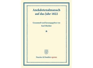 9783428178605 - Anekdotenalmanach auf das Jahr 1822 Kartoniert (TB)