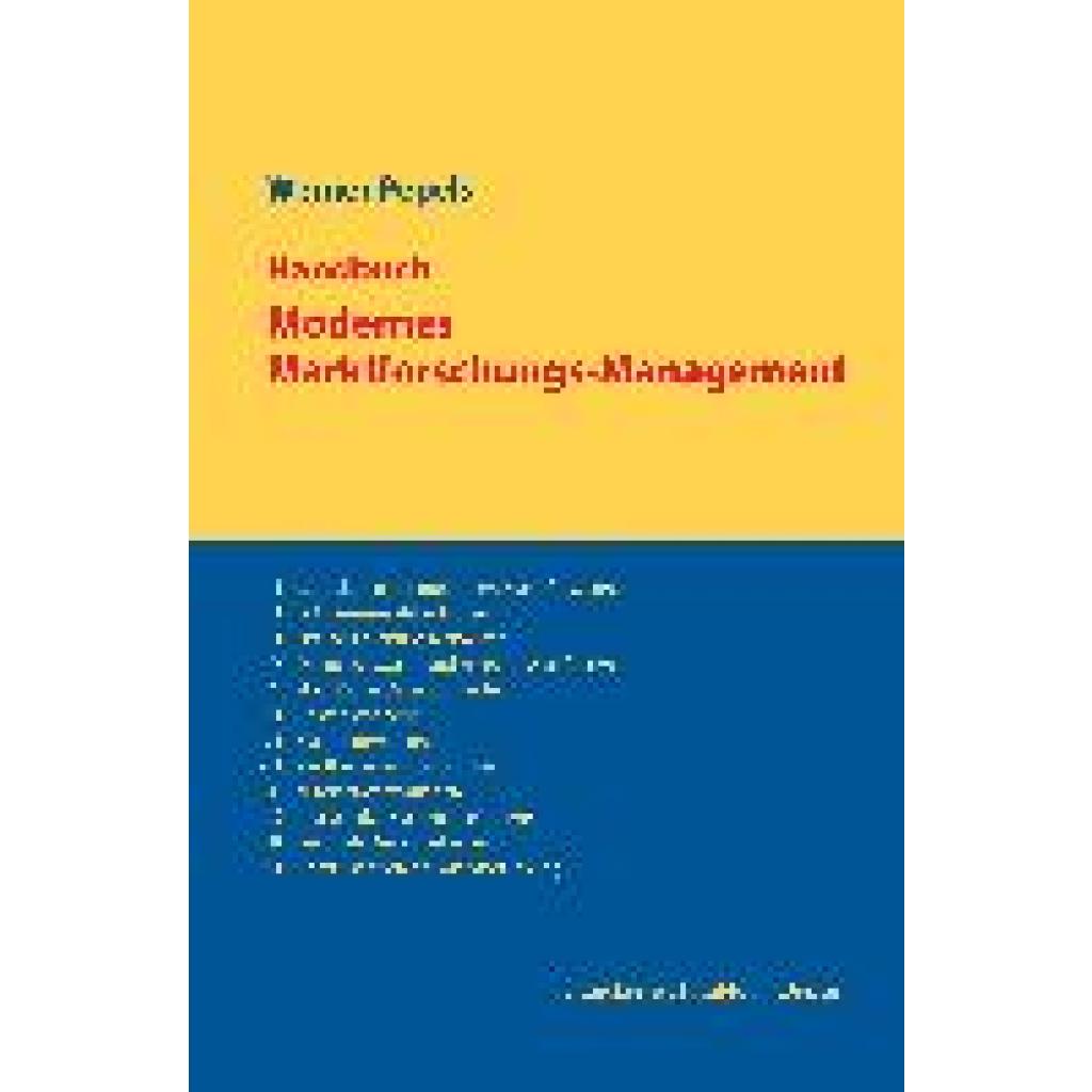 9783428186723 - Pepels Werner Handbuch Modernes Marktforschungs-Management