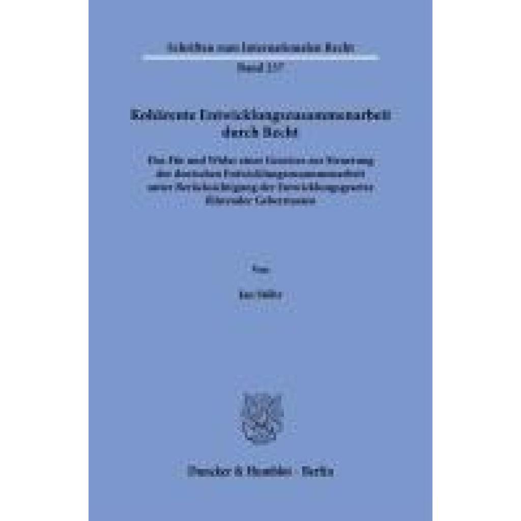 9783428186808 - Stöhr Jan Kohärente Entwicklungszusammenarbeit durch Recht