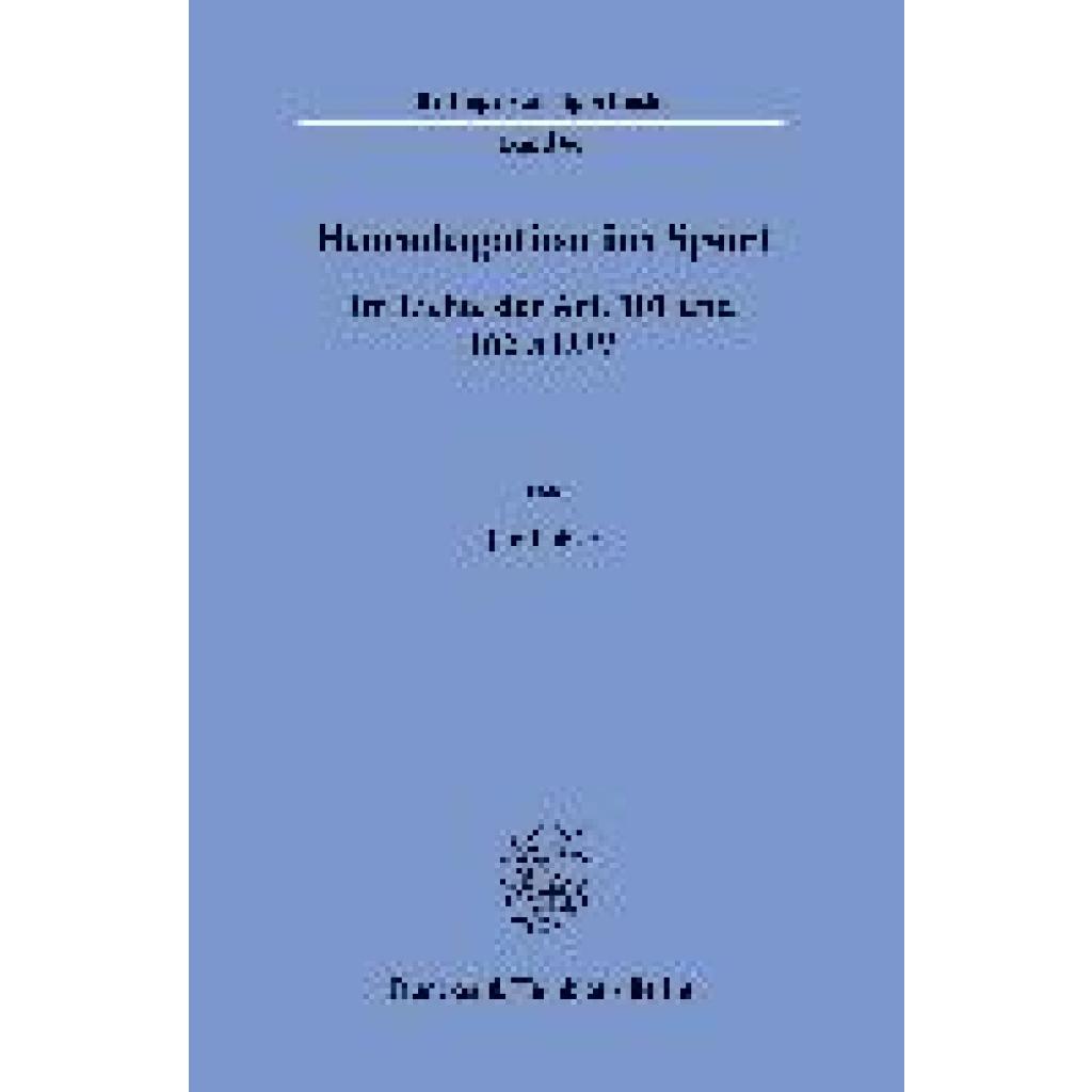 9783428189076 - Lohse Jan Homologation im Sport