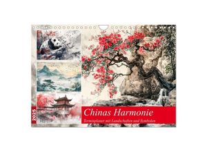 9783435010981 - Chinas Harmonie - Terminplaner mit Landschaften und Symbolen (Wandkalender 2025 DIN A4 quer) CALVENDO Monatskalender