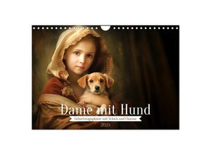9783435012473 - Dame mit Hund (Wandkalender 2025 DIN A4 quer) CALVENDO Monatskalender