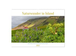 9783435013029 - Naturwunder in Island (Wandkalender 2025 DIN A2 quer) CALVENDO Monatskalender