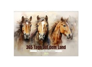 9783435013173 - 365 Tage auf dem Land (Wandkalender 2025 DIN A3 quer) CALVENDO Monatskalender