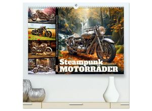 9783435015405 - Steampunk Motorräder (hochwertiger Premium Wandkalender 2025 DIN A2 quer) Kunstdruck in Hochglanz