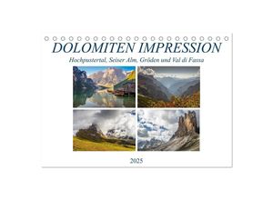 9783435020904 - Dolomiten Impression Hochpustertal Seiser Alm Gröden Val di Fassa (Tischkalender 2025 DIN A5 quer) CALVENDO Monatskalender