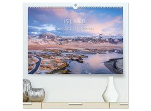 9783435029242 - Island aus der Luft betrachtet (hochwertiger Premium Wandkalender 2025 DIN A2 quer) Kunstdruck in Hochglanz