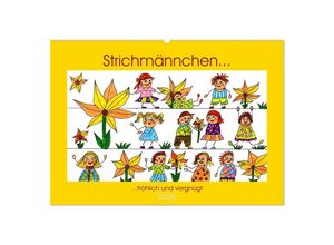 9783435029938 - Strichmännchen lustig und vergnügt (Wandkalender 2025 DIN A2 quer) CALVENDO Monatskalender